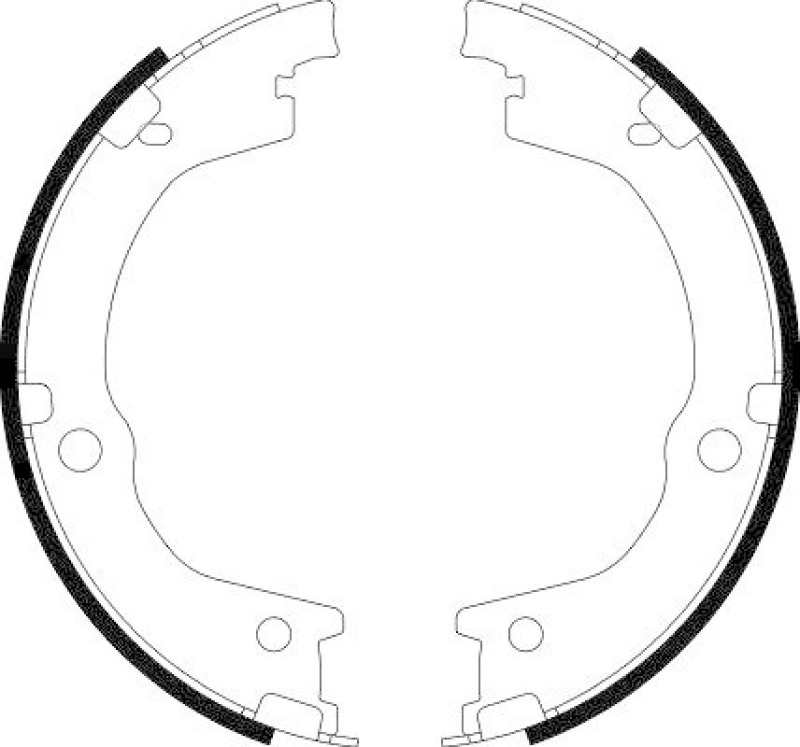 HELLA 8DA 355 051-111 Bremsbackensatz für HYUNDAI/KIA