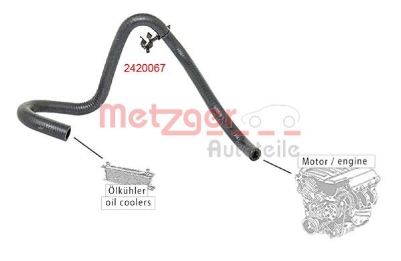 METZGER 2420067 Kühlerschlauch für VW