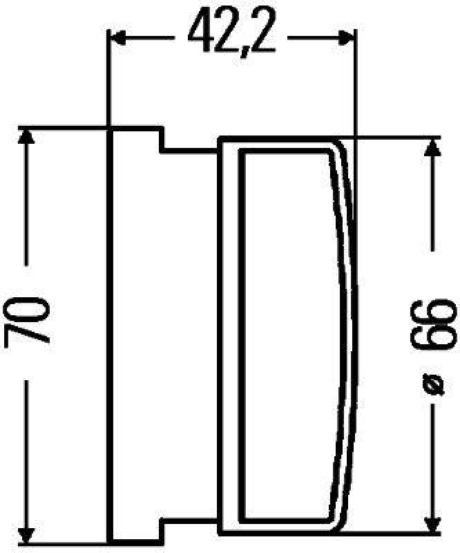 HELLA 8RA 009 001-037 Rückstrahler rund