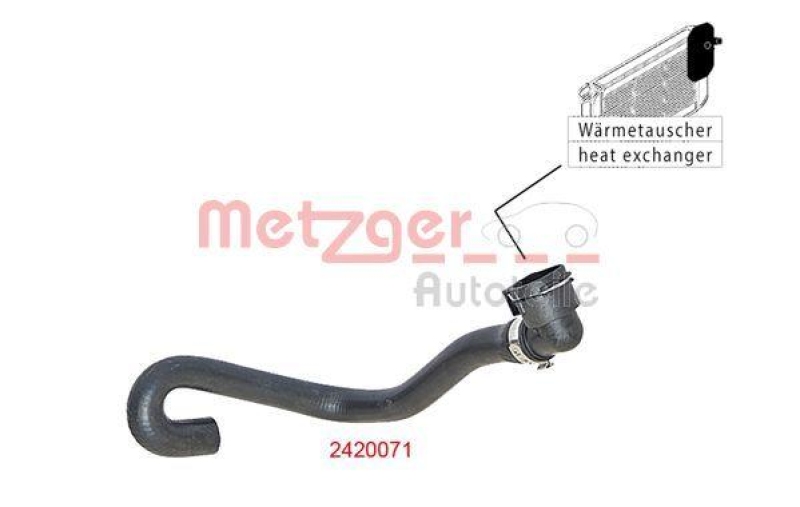 METZGER 2420071 Kühlerschlauch für FORD