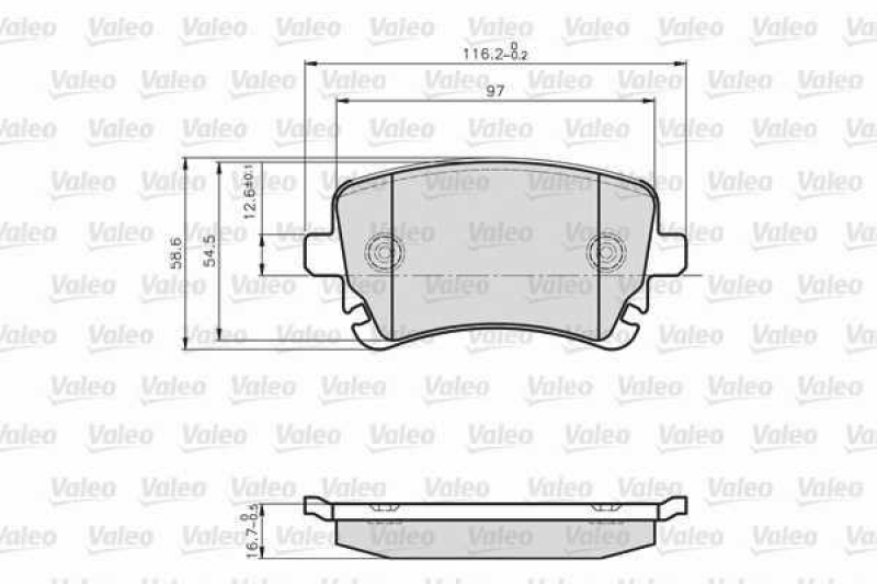 VALEO 872326 LCV Bremsbelagsatz