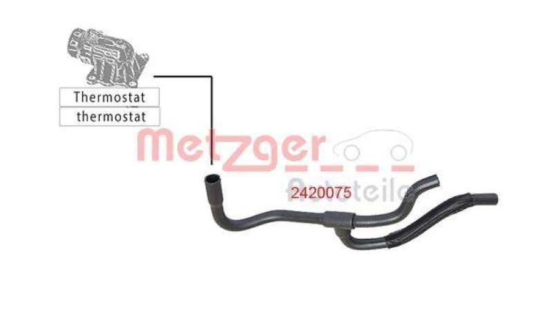 METZGER 2420075 Kühlerschlauch für FORD