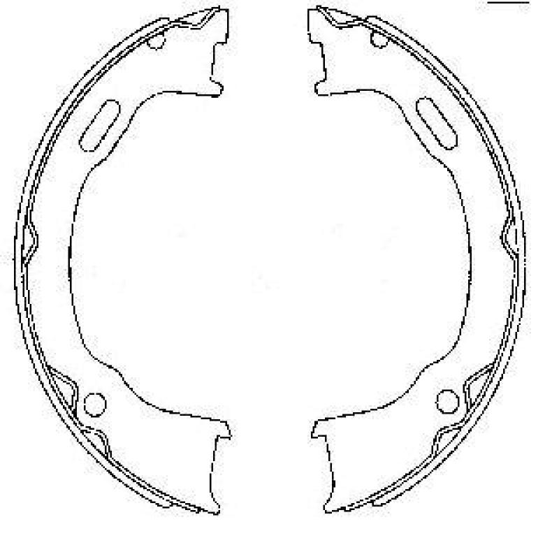 HELLA 8DA 355 051-241 Bremsbackensatz für JEEP CHEROKEE (KJ)