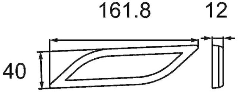 HELLA 8RA 013 347-027 Rückstrahler Shapeline