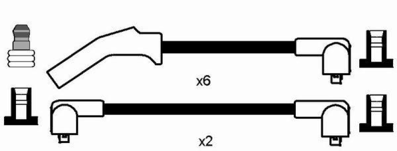 NGK 7406 Zündleitungssatz RC-FD830 |Zündkabel