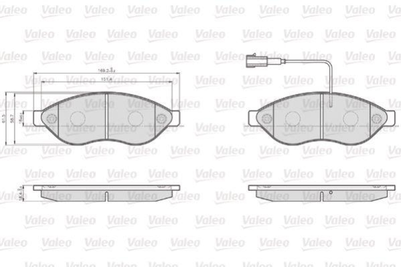 VALEO 872468 LCV Bremsbelagsatz