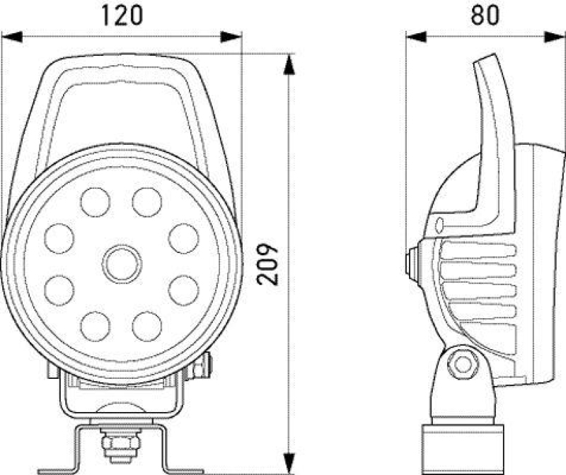 HELLA 1G2 996 220-007 Arbeitsscheinwerfer R120S LED