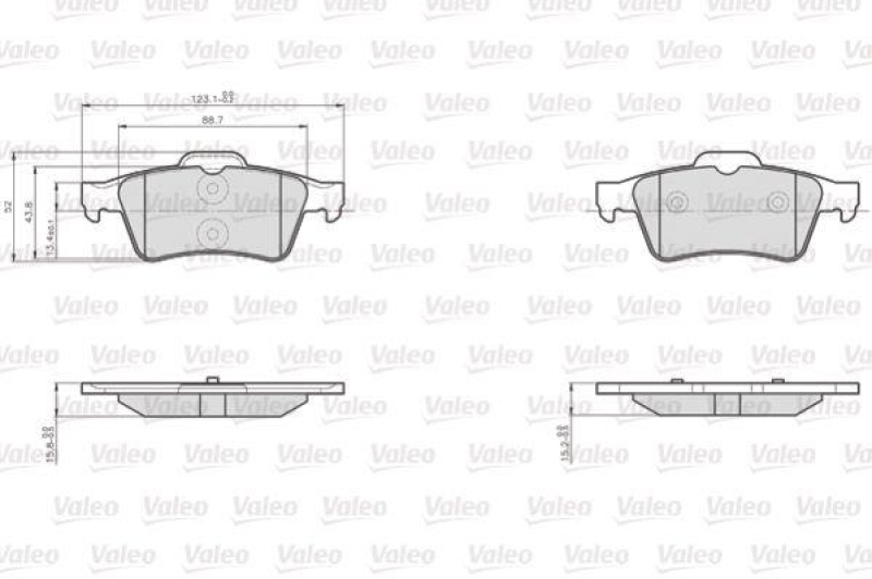 VALEO 872482 LCV Bremsbelagsatz