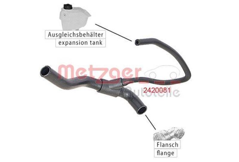 METZGER 2420081 Kühlerschlauch für FORD