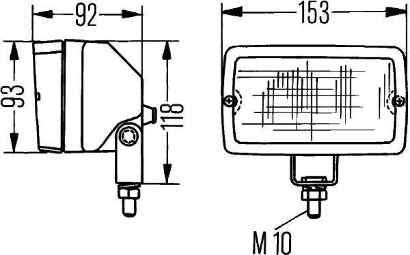 HELLA 1GA 005 060-037 Arbeitsscheinwerfer Master 5060 Halogen