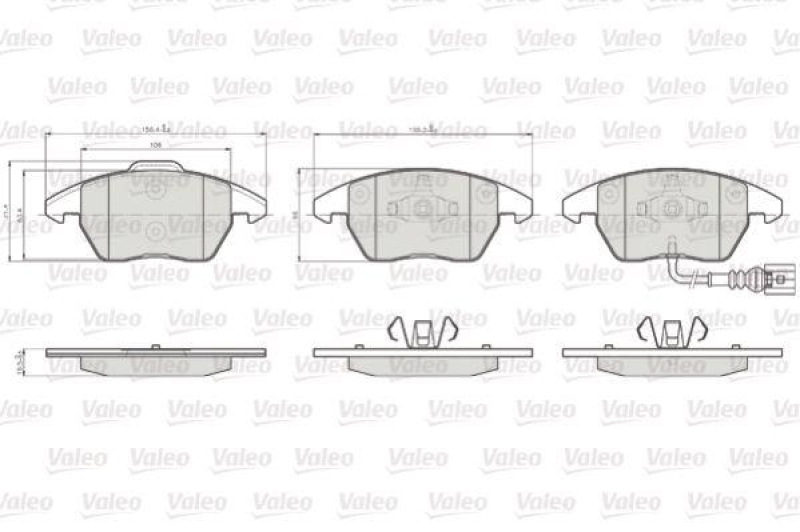 VALEO 872587 LCV Bremsbelagsatz