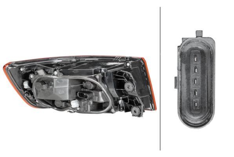 HELLA 2SK 012 248-061 Heckleuchte rechts Halogen AUDI