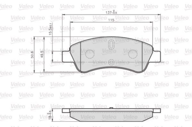 VALEO 872599 LCV Bremsbelagsatz