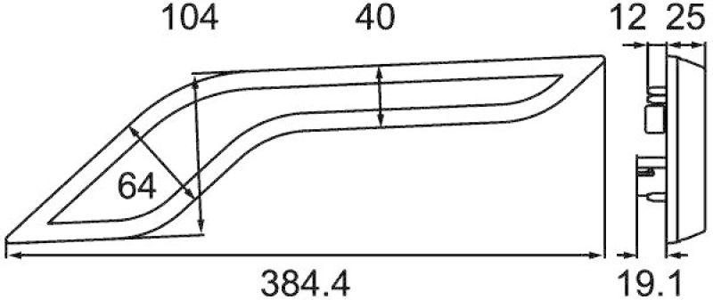 HELLA 8RA 013 402-011 Rückstrahler Shapeline