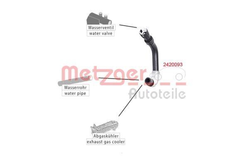 METZGER 2420093 Kühlerschlauch für FORD