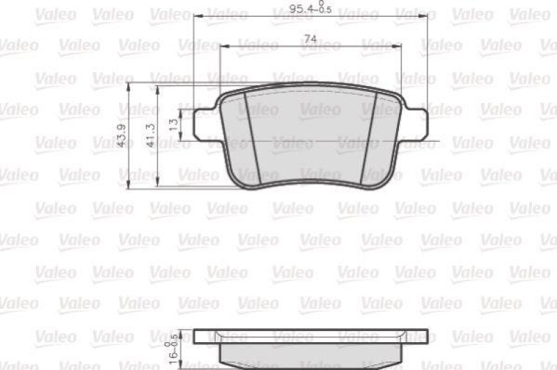 VALEO 872692 LCV Bremsbelagsatz