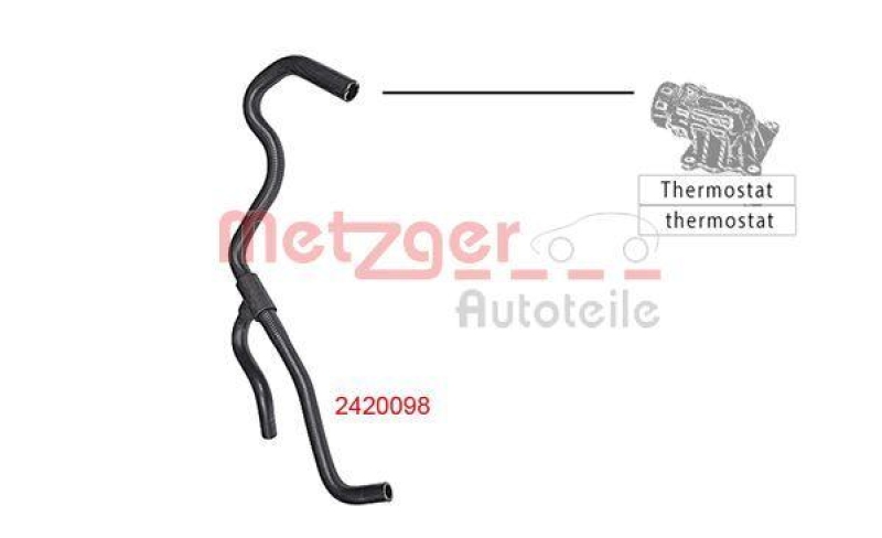 METZGER 2420098 Kühlerschlauch für FORD