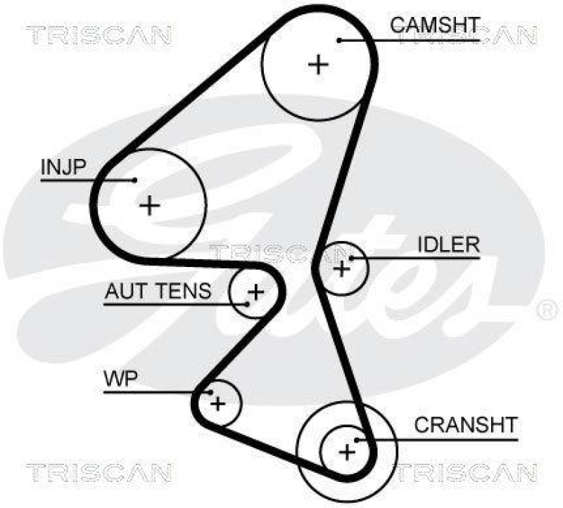 TRISCAN 8647 10080 Zahnriemensatz für Ford, Psa