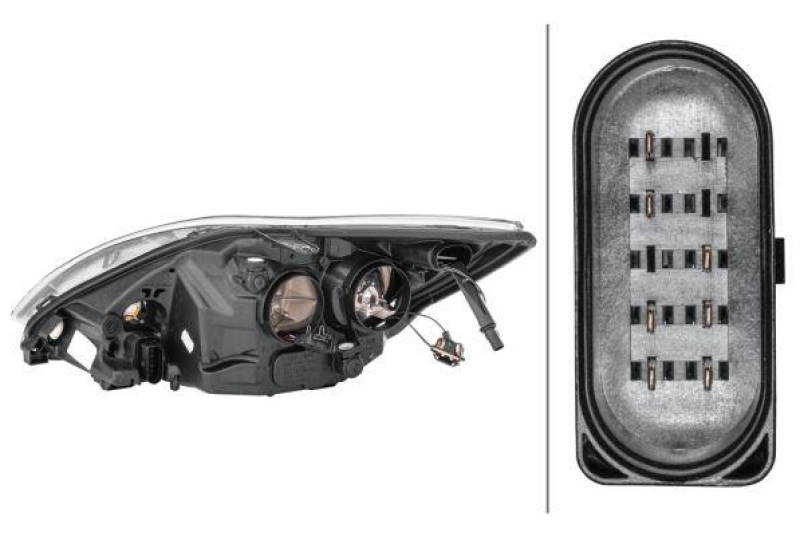 HELLA 1EE 354 257-041 Heckscheinwerfer rechts Halogen FORD