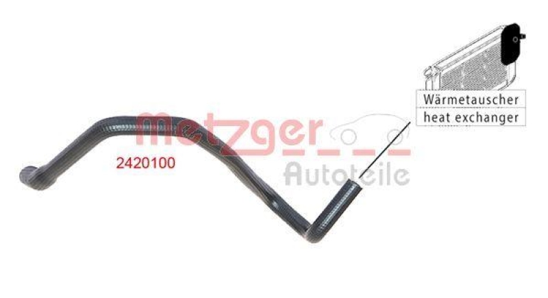 METZGER 2420100 Kühlerschlauch für FORD