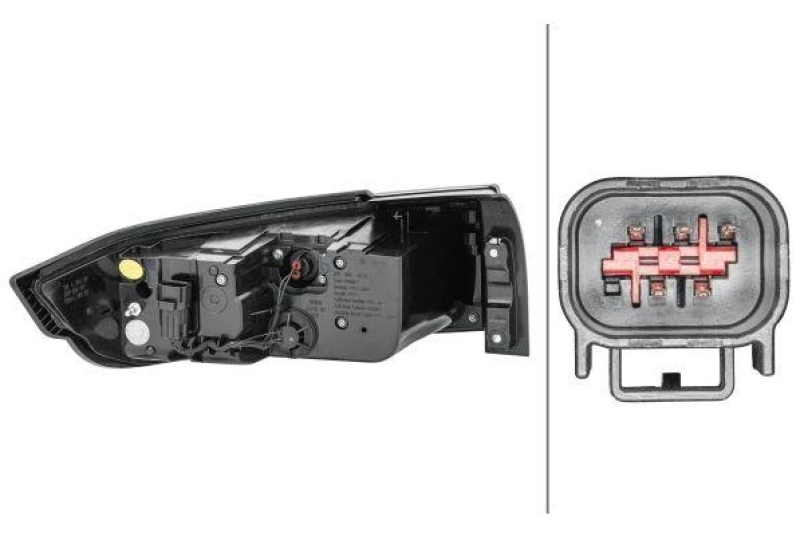 HELLA 2SK 012 379-461 Heckleuchte rechts Hybrid LandRo