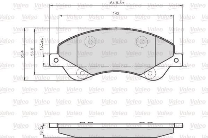 VALEO 872818 LCV Bremsbelagsatz