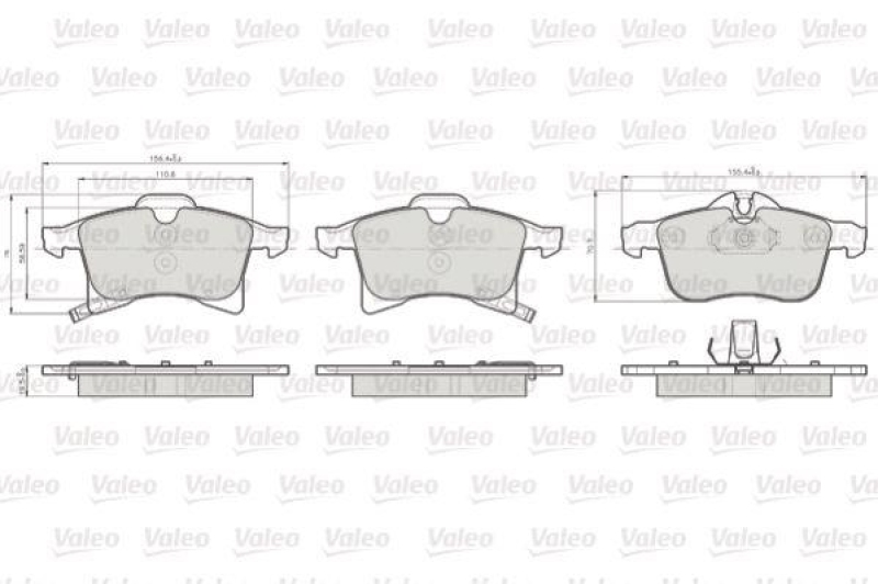 VALEO 872832 LCV Bremsbelagsatz