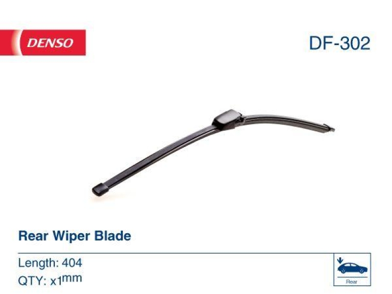 DENSO DF-302 Wischer Flat Blade Heckscheibe VW Touran 1.9 TDI (BJ: 2003 - 2010)