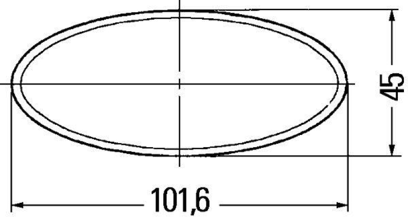 HELLA 8RA 343 160-007 Rückstrahler oval