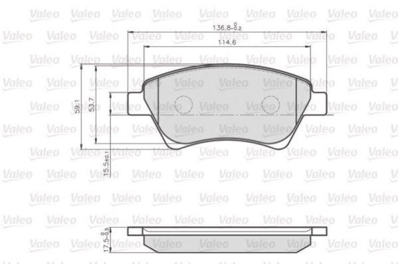 VALEO 872930 LCV Bremsbelagsatz