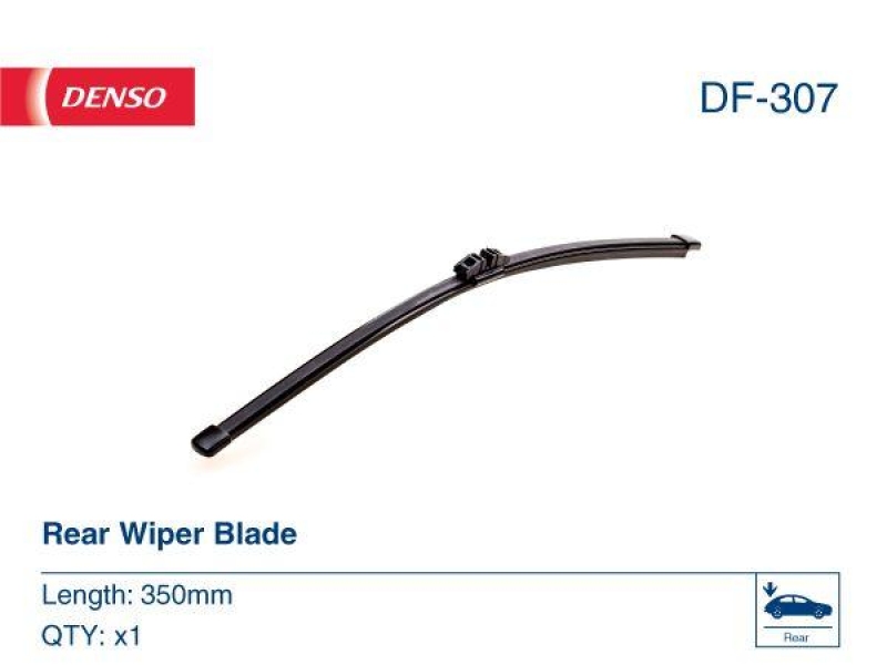 DENSO DF-307 Wischer Flat Blade Heckscheibe VOLVO V70 III D3 / D4 (BJ: 2010 - 2015)