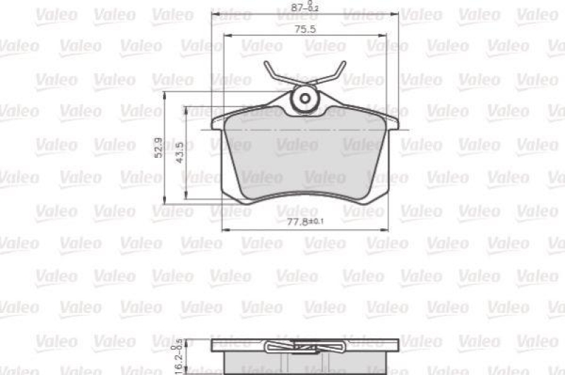 VALEO 872960 LCV Bremsbelagsatz