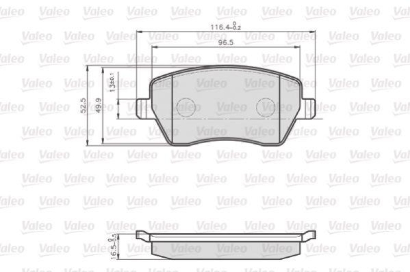 VALEO 872973 LCV Bremsbelagsatz