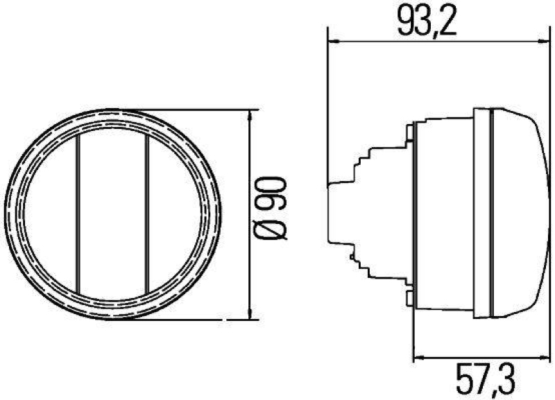 HELLA 2PT 010 102-111 TFL 90mm Hybrid