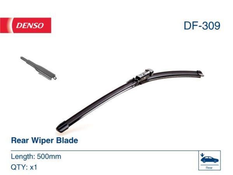 DENSO DF-309 Wischer Flat Blade Heckscheibe OPEL Insignia 2.0 CDTI (BJ: 2008 - )