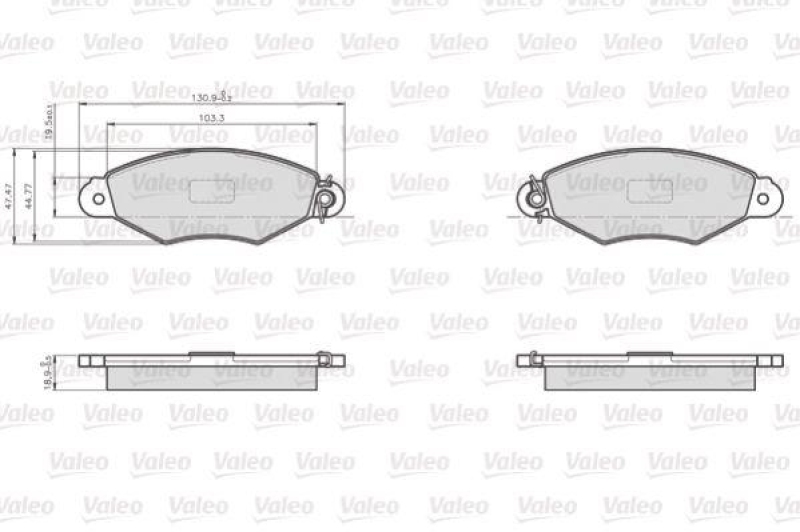 VALEO 872981 LCV Bremsbelagsatz