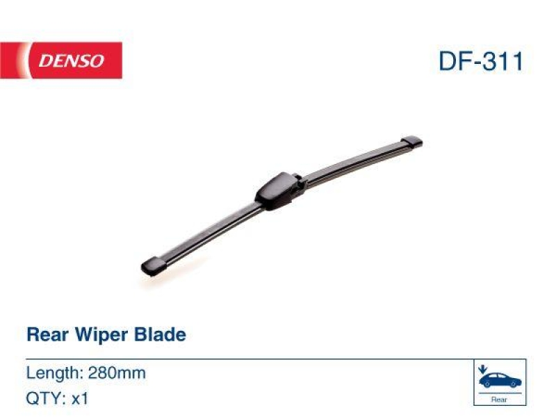 DENSO DF-311 Wischer Flat Blade Heckscheibe VW Passat Variant 2.0 TDI (BJ: 2010 - 2014)