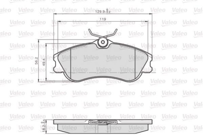 VALEO 873124 LCV Bremsbelagsatz