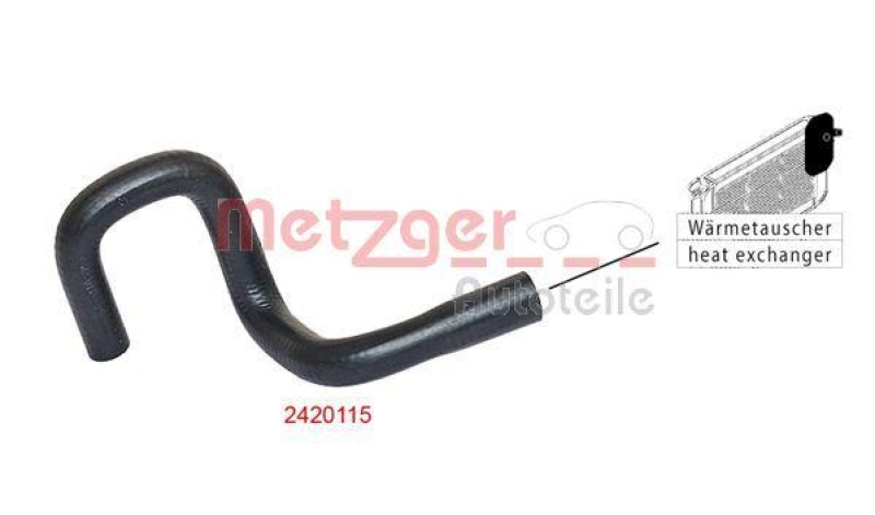 METZGER 2420115 Kühlerschlauch für FORD