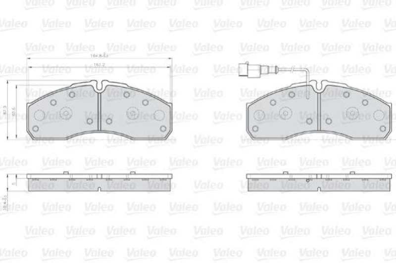 VALEO 873160 LCV Bremsbelagsatz