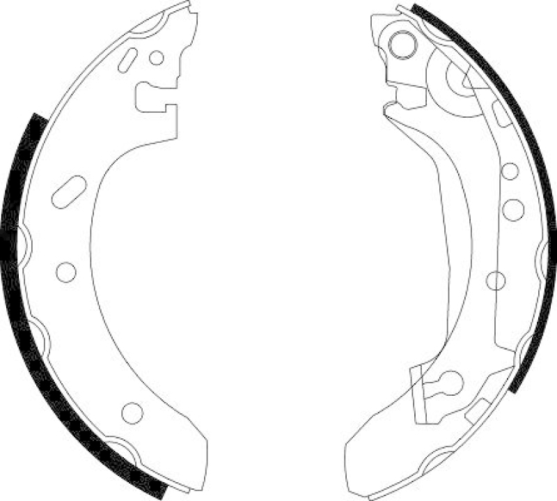 HELLA 8DB 355 002-211 Bremsbackensatz für FORD