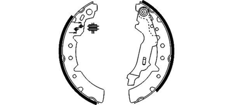 HELLA 8DB 355 002-391 Bremsbackensatz für TOYOTA