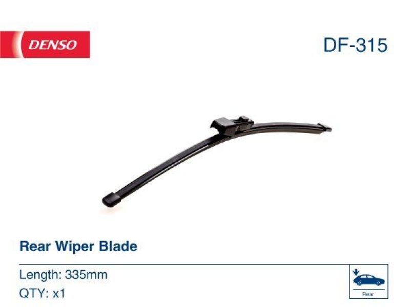 DENSO DF-315 Wischer Flat Blade Heckscheibe VW Golf Plus 1.4 TSI (BJ: 2007 - 2013)