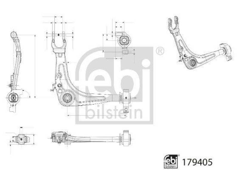 FEBI BILSTEIN 179405 Querlenker mit Lagern für Peugeot