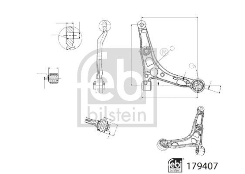 FEBI BILSTEIN 179407 Querlenker für CITROEN