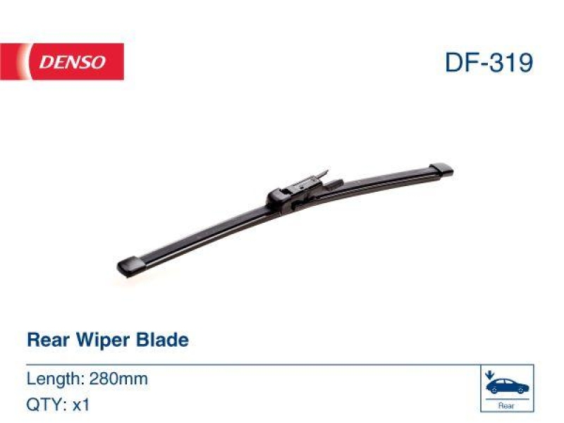 DENSO DF-319 Wischer Flat Blade Heckscheibe BMW 1 116 i (BJ: 2003 - 2011)