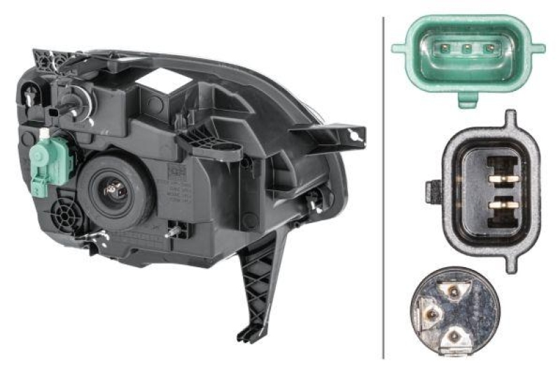 HELLA 1ED 011 561-011 Heckscheinwerfer links Halogen RENAULT