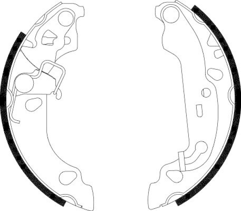 HELLA 8DB 355 002-621 Bremsbackensatz für FORD