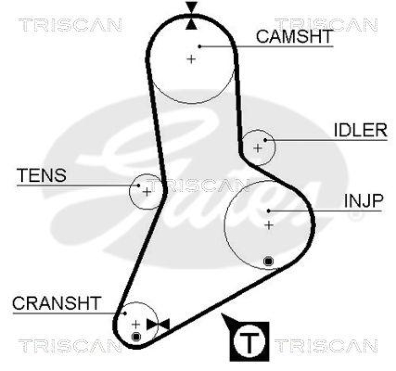 TRISCAN 8647 10010 Zahnriemensatz für Fiat, Renault, Opel, Citro