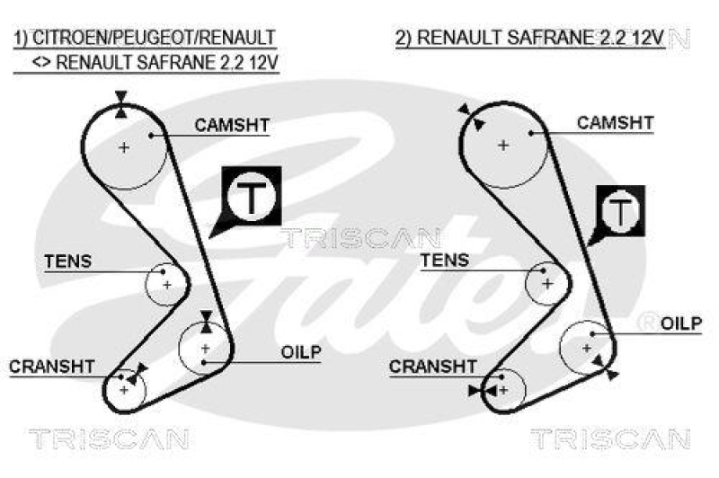 TRISCAN 8647 25019 Zahnriemensatz für Renault